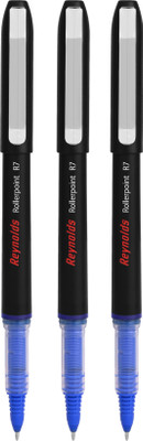 Reynolds R7 Roller Ball Pen(Pack of 3, Ink Color - Blue)