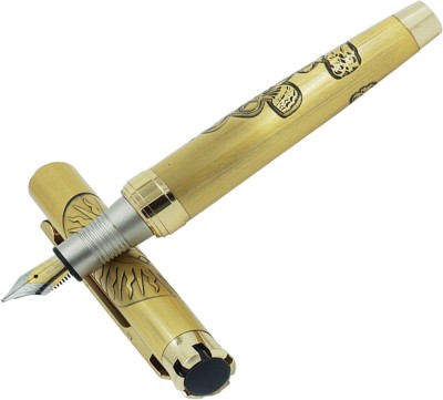 auteur Lucky Lord Ganesha Metal Body With Gold Plated Trims Designer Executive Gift Fountain Pen