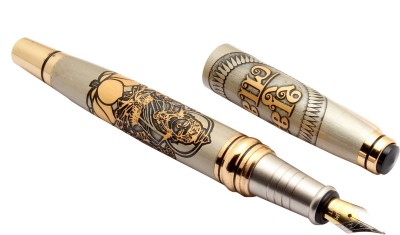 Ledos Picasso Parri Creta Goddess Laxmi Limited Edition Antique Look Golden Trims Fountain Pen(converter system)