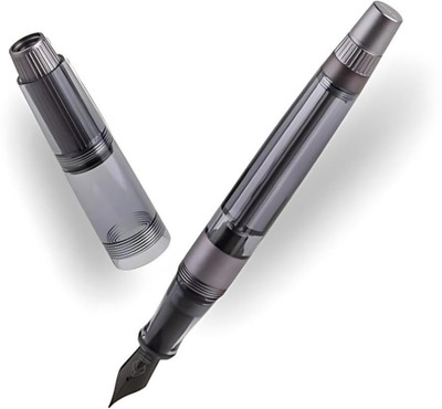 Gold Leaf Natami Super Warship Fountain Pen – Fine Nib Transparent Vacuum Ink Pen (Black) Fountain Pen(Ink Color - Multicolor)