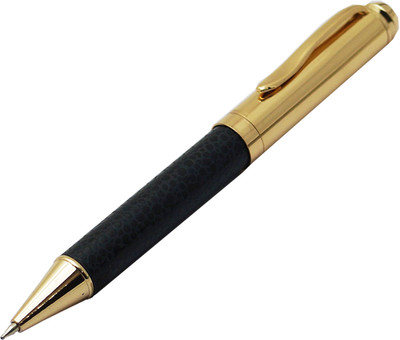 auteur Zen Black Colour With 24 Ct Gold Plated Trims With A Diamond On Top , Designer Ball Pen(Ink Color - Blue)