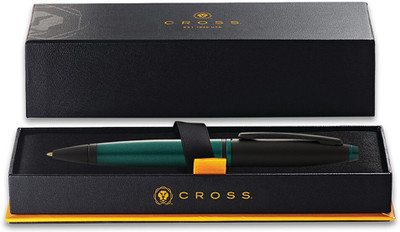 CROSS Calais Matte Green and Black Lacquer Ball Pen(Ink Color - Black)