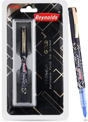 Reynolds Trimax Gold Roller Ball Pen(Ink Color - Blue)