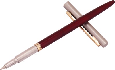 Lestylo Premium 1440 Deep Red Color Super Slim Metal Body Fine Tip Stylish Gift Roller Ball Pen(Blue)