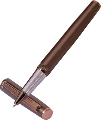 Krink PENVY_R1018 metal pen brown Combination metallic body and Magnetic Cap Roller Ball Pen(Ink Color - Blue)