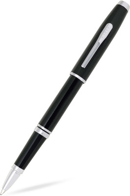 CROSS Coventry Black Lacquer Polished Chrome Appts Roller Ball Pen(Ink Color - Black)