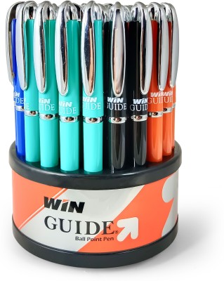 Win Guide 50Pcs(45Blue Ink, 5Black Ink)|Smooth Writing |School,Office & Business Ball Pen(Pack of 50, Multicolor)