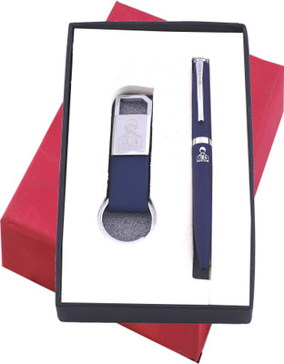 K K CROSI Doctor Logo Pen and Keychain Combo with Name Written on it Ball Pen(Pack of 2, Ink Color - Blue)