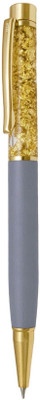 UJJi Matte Finish Zari Gold Grey Colour Body Ball Pen(Ink Color - Blue )