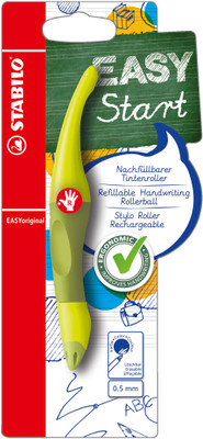 Stabilo EASYoriginal Ergonomic Rollerball Handwriting Pen | Lime/ Green Roller Ball Pen(Ink Color - Blue)
