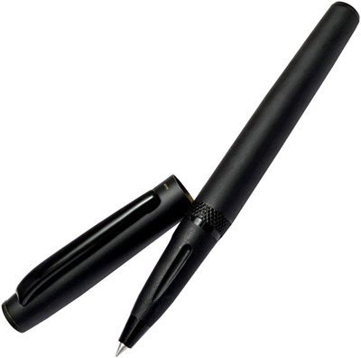 UJJi Magnetic Lock Cap Brass Material Matte Black Roller Ball Pen(Ink Color - Blue )