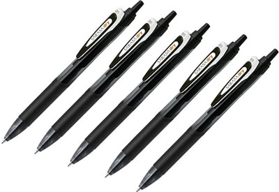 Zebra Sarasa Zebra Gel Ink Ball Pen Sarasa Dry JJ31-BK 0.5 mm Nib(Pack of 5, Ink Color - Black)