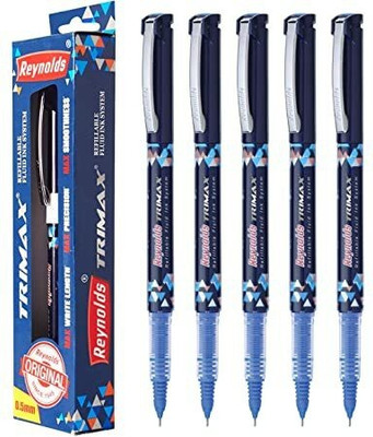 Reynolds Trimax Gel Pen(Pack of 5, Ink Color - Blue)
