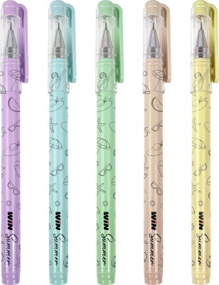 Win Summer 30 Blue Pens | Cute Theme | 0.7mm Tip | Smooth Writing | Students, Exams Ball Pen(Pack of 30, Ink Color - Blue)