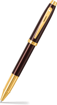 SHEAFFER Gift 100 Coffee Brown With PVD Gold Trim Roller Ball Pen(Ink Color - Black)