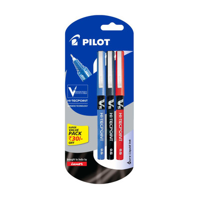 Pilot V5 Liquid Ink Rollerball Pen(Pack of 3)