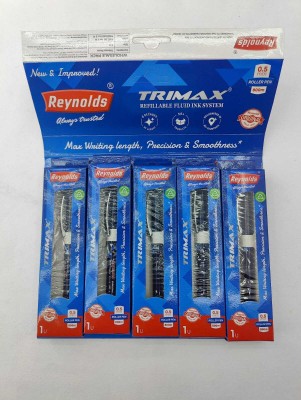 Jain Associates Reynolds Trimax Roller Pen Roller Ball Pen(Pack of 10, Blue)