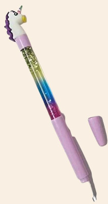 NAVDEEP COLLECTION Pack Of 1 Unicorn Glitter Pen Gel Pen(Ink Color - Blue)