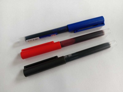 NATH JI Fine Liquid Blue Black & Red Pen Fineliner Pen(Pack of 30, Ink Color - Blue, Black, Red)