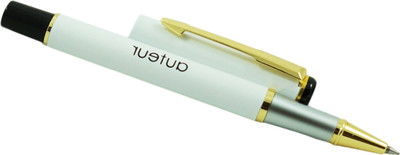 auteur Executive White Color Metal Body With Gold Plated Arrow Clip Roller Ball Pen(Ink Color - Blue)