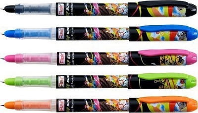 FLAIR Inky by THE MARK Fountain Pen(Pack of 10, Ink Color - Blue)