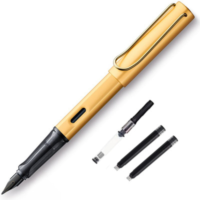 Auxmir Fountain Pen with 2pcs Ink Cartridge & Absorber (Ink refill converter) Fountain Pen(Ink Color - Black)