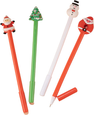 Prezzie Villa Xmas Ball Pen(Pack of 4, Ink Color - Blue)