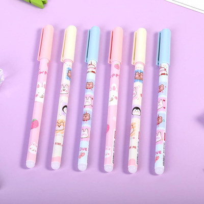 PSAHG SUPER CUTE cartoon theme Gel Pen(Pack of 6, Ink Color - Blue)