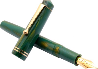 Ledos Click Aristocrat Gold Edition Green Marble Broad Nib Fountain Pen(converter system)