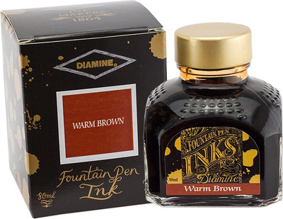 DIAMINE WARM BROWN 80 ML Ink Bottle(Ink Color - Brown)