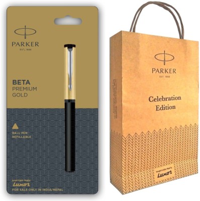 PARKER BETA PREMIUM BALL PEN WITH STAINLESS STEEL TRIM WITH BAG Ball Pen(Blue)