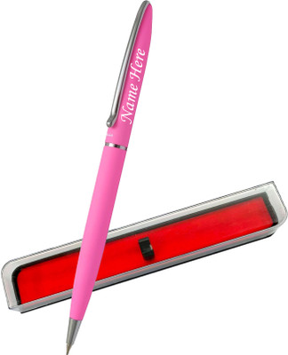 UJJi Baby Pink Color Pen in Matte Finish Sleek Design Metal Body Ball Pen(Ink Color - Blue )