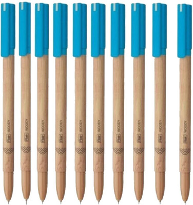 FLAIR Woody Ball Pen Box Pack | 0.7 mm | Attractive Woody Design | Smooth Ink Flow Ball Pen(Pack of 20, Ink Color - Blue)