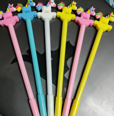 Sahej Enterprises Unicorn pen Gel Pen(Pack of 6, Ink Color - Blue)