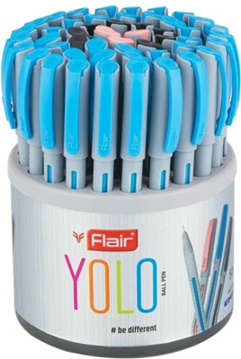 FLAIR Yolo Ball Pen(Pack of 50, Ink Color - Blue, Black, Red)