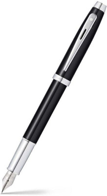 SHEAFFER 9338 Gift 100 E9338 Glossy Black With Gold Tone Trim Premium (Medium Nib) Fountain Pen(Ink Color - Blue and Black)