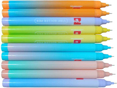 FIGO 1 Roller Ball Pen(Pack of 10, Ink Color - Blue)