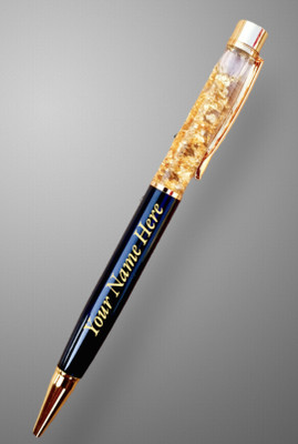 mizi BLACK GOLDEN ZARI METAL PEN Ball Pen(Ink Color - Blue)