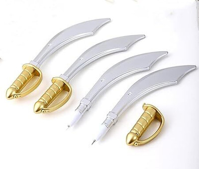 Nishee Beats Scimitar Shape Gel Pen(Pack of 4, Ink Color - Blue)