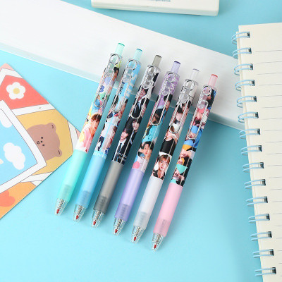 Sawkirp darshraj BTS anime pen pack of 6 pieces Ball Pen(Pack of 6, Ink Color - Blue)
