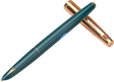 Gold Leaf Hero 336 Green 0.3mm Extra Fine Nib Ink Fountain Pen With Gold Cap Fountain Pen(Ink Color - Multicolor)
