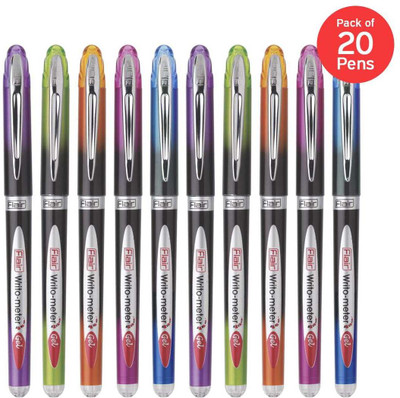 FLAIR GEL PEN Ball Pen(Pack of 20, Ink Color - Blue)
