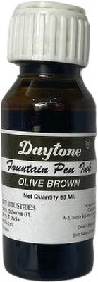 Daytone Fountain Pen Ink- 60ml Ink Bottle(Pack of 15, Ink Color - Olive Brown)