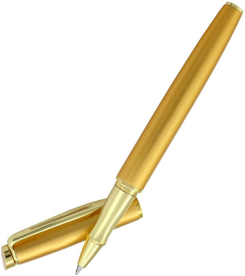 UJJi Full Golden Metal Blue Ink Roller Ball Pen(Ink Color - Blue)