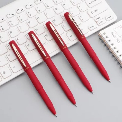 Baoke 0.7mm Red Ink Smooth Gel pens pack 6pcs+2pcs 0.5mm Red/Black Signature Pen Free Gel Pen(Pack of 6, Ink Color - Red)