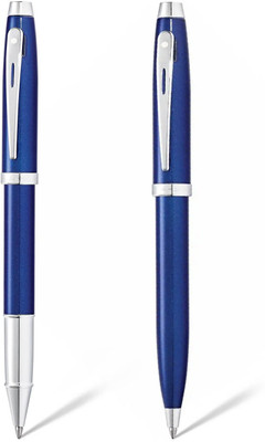 SHEAFFER G933 Set of 2 Gift 100 Glossy Blue Ball Pen And Rollerball Pen Premium Pen Gift Set(Ink Color -  Colour : Black)
