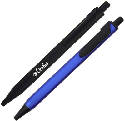 Oculus Duet 3003-3004 Black and Blue Body metal ball Pen Gift Set(Pack of 2, Ink Color - Blue)