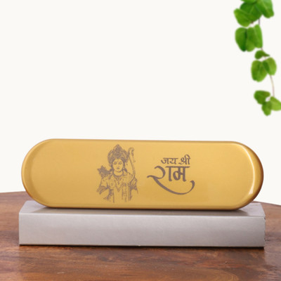 SMILES GIFT Blue Ball Pen with Lord Ram Design and Jai Shree Ram Print Case Ball Pen(Ink Color - Blue)