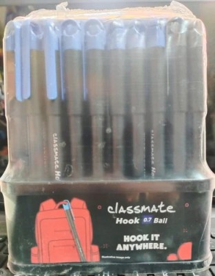 Classmate HOOK 0.7mm Ball Pen(Pack of 50, Ink Color - Blue 40, Black 10)