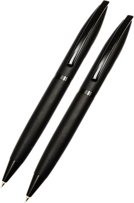 auteur 727 Combo Pack Of 2 Matte Black Metal Body Fine Tip 0.7mm Best Ball Pen